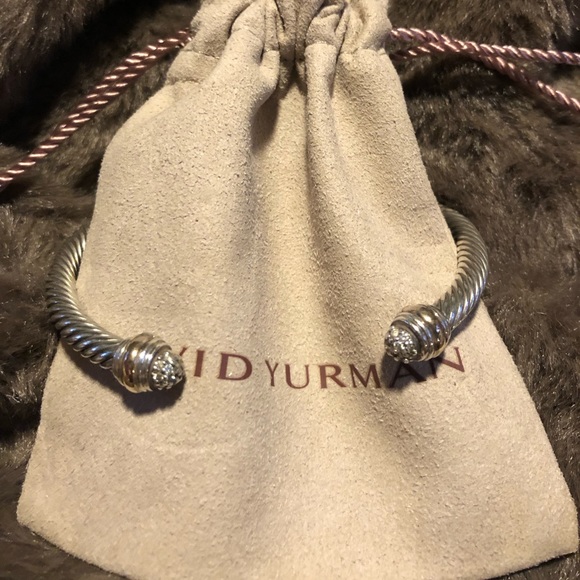 David Yurman Cable Classics Bracelet with Diamonds and 14K Gold, 5mm - Picture 2 of 4